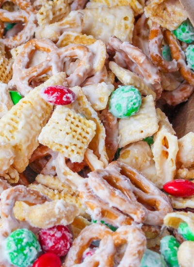 Christmas Crack on a white table