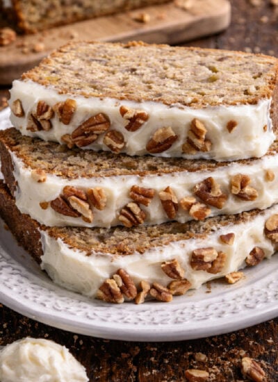 Southern Hummingbird Bread on a white plate