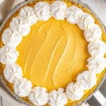 No Bake Pumpkin Cheesecake overhead view