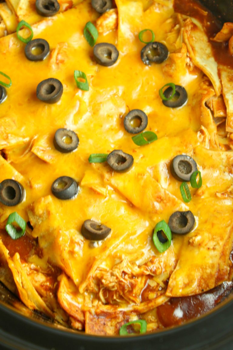 Slow Cooker Chicken Enchilada Casserole My Incredible Recipes