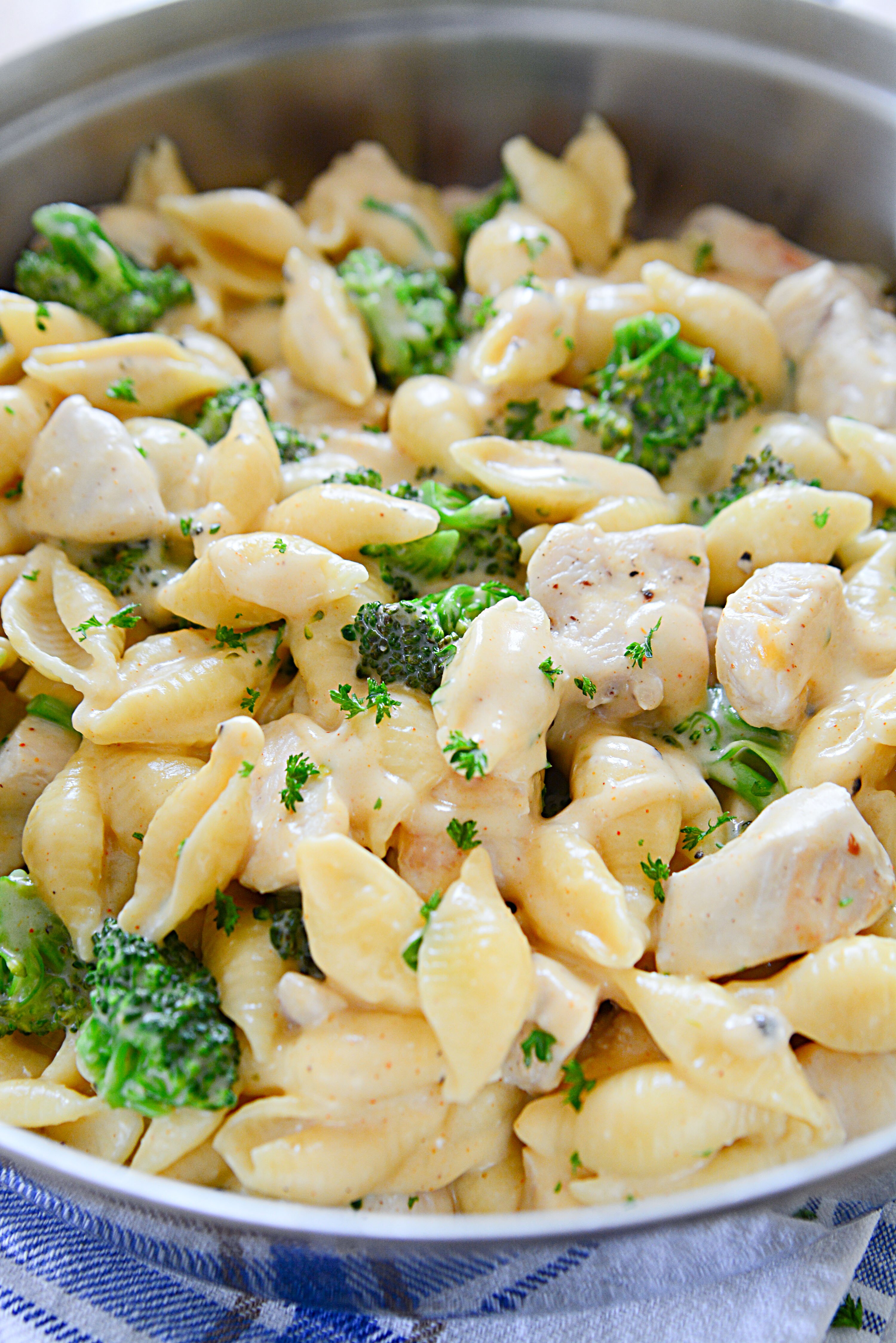 Cheesy Chicken Broccoli Shells