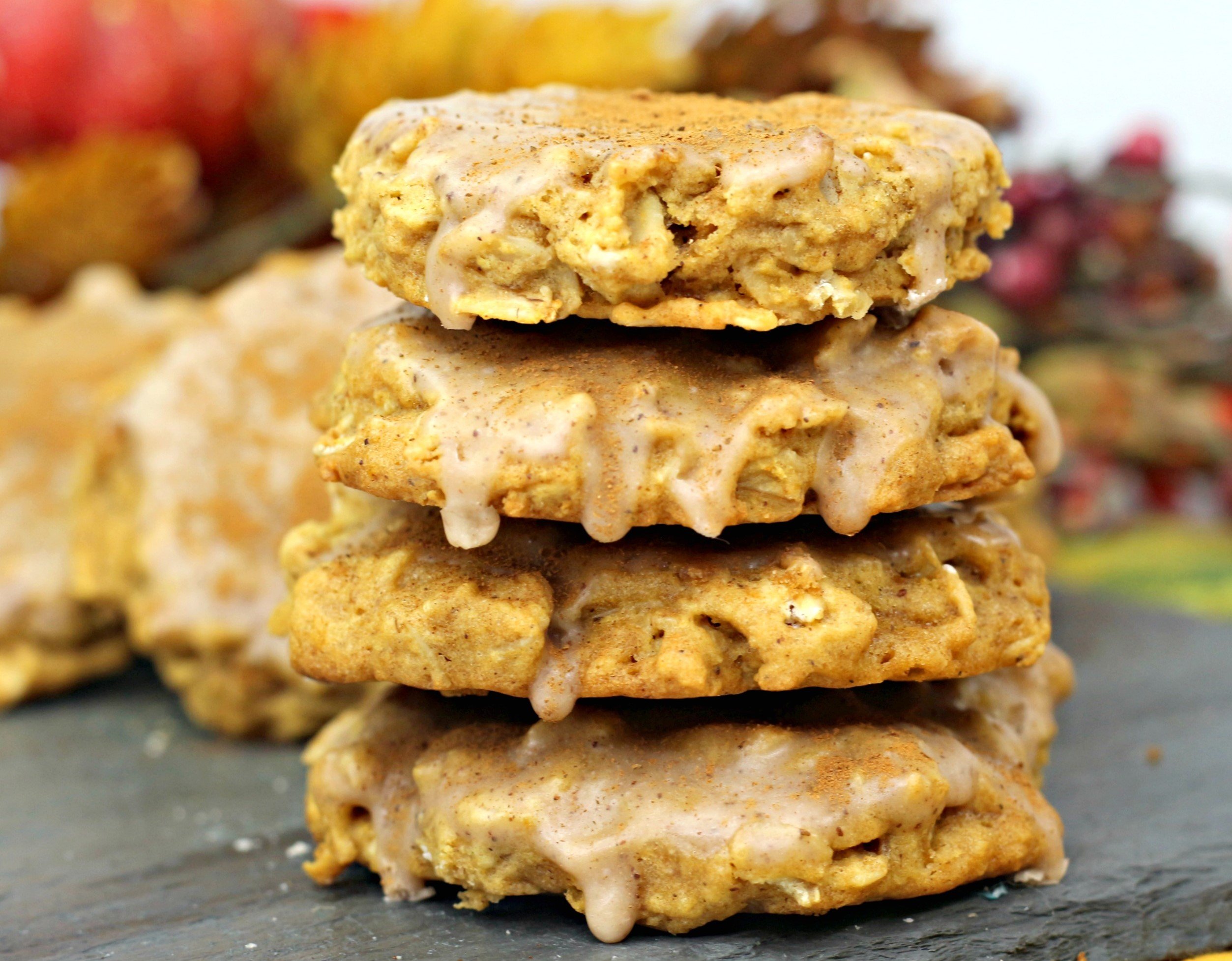 Iced Pumpkin Oatmeal Cookies - My Incredible Recipes