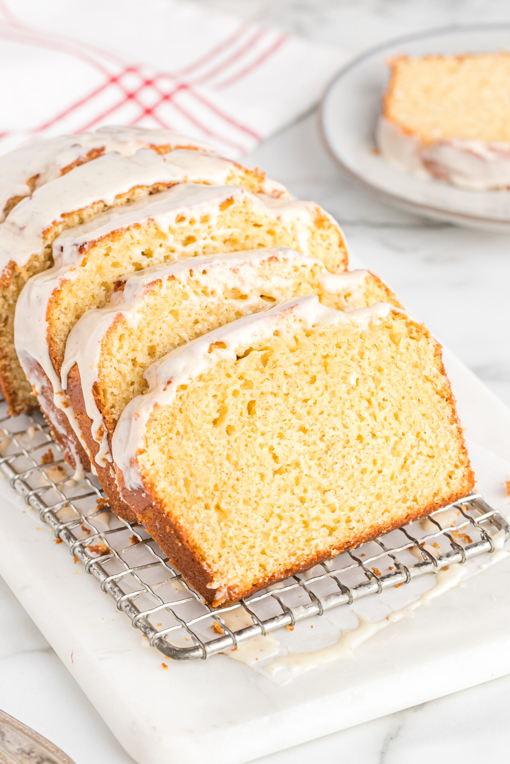 Eggnog Bread with a Rum Glaze
