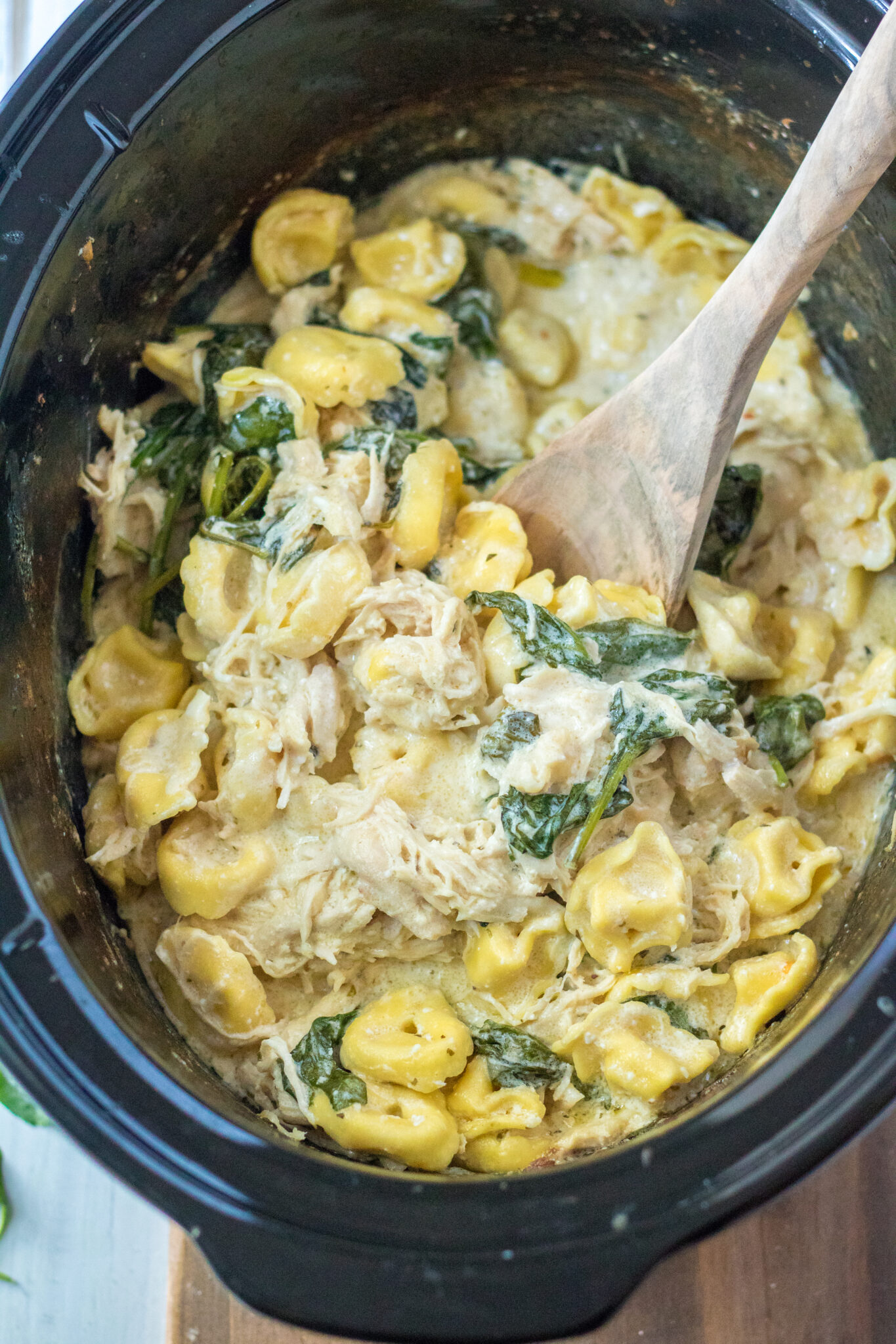Slow Cooker Creamy Chicken Spinach Tortellini My Incredible Recipes