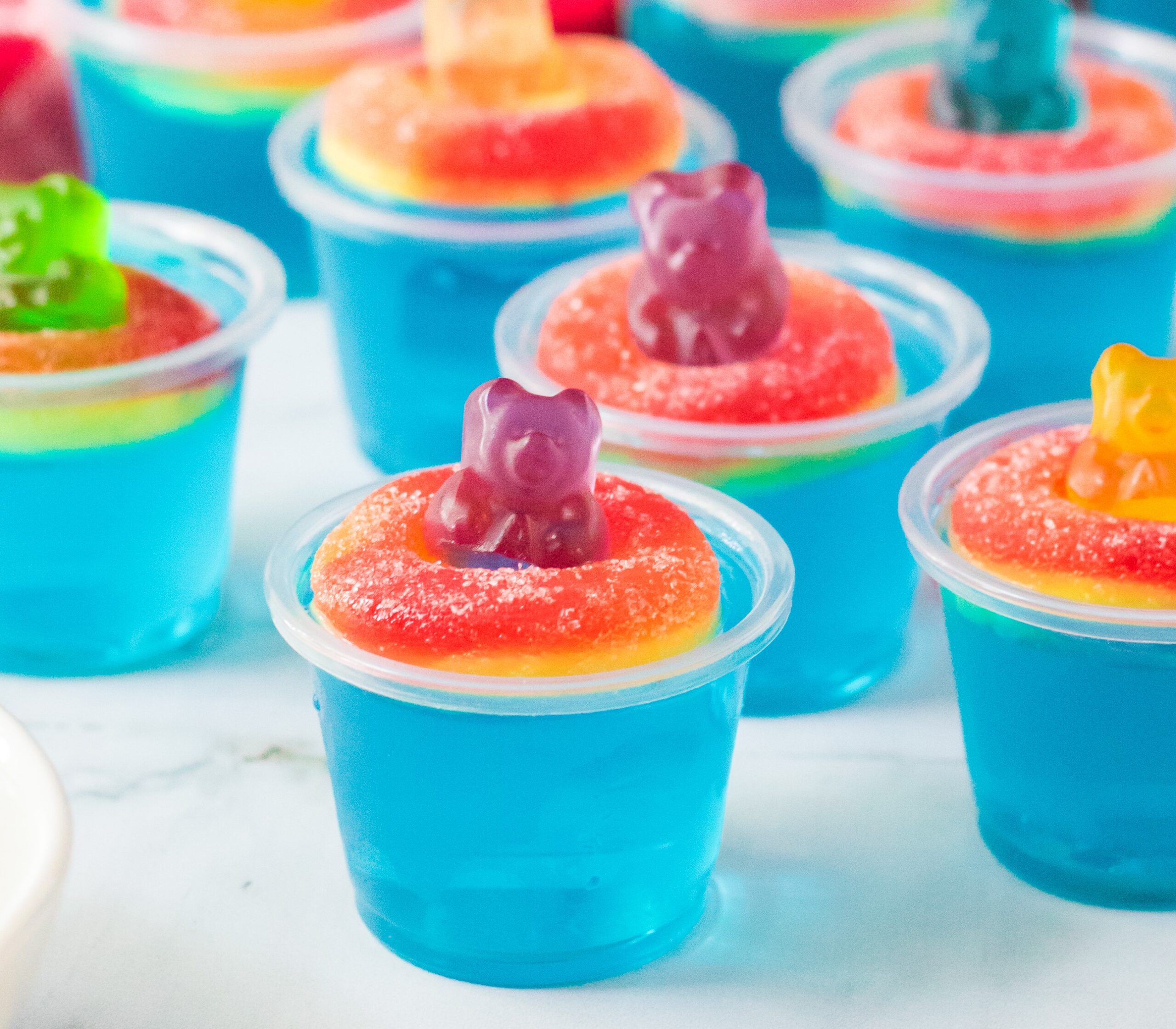 Pool Party Jello Shots close up