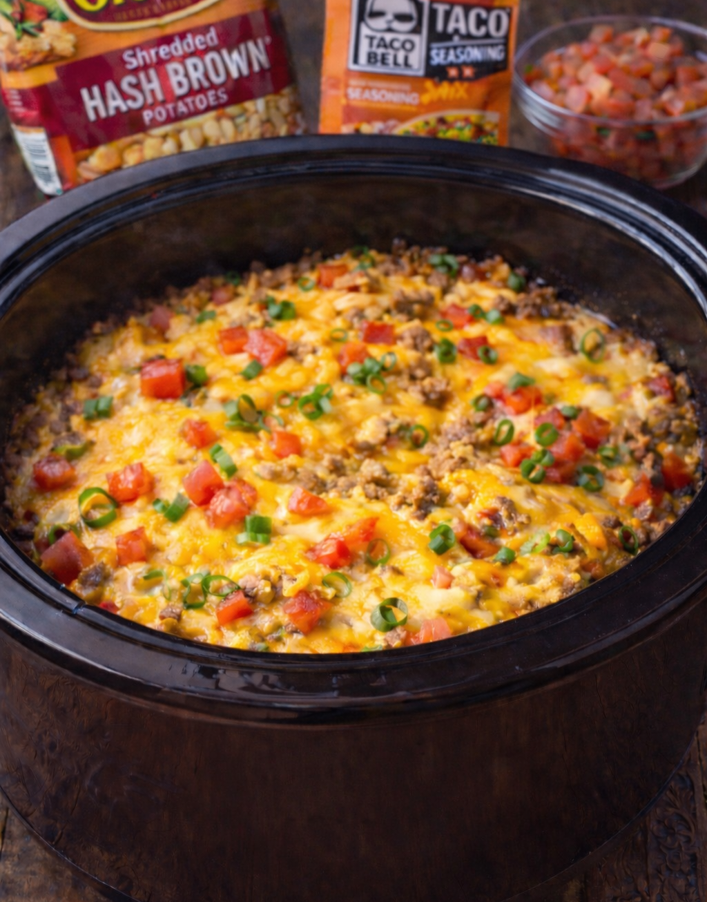 Slow Cooker John Wayne Casserole in a slow cooker 