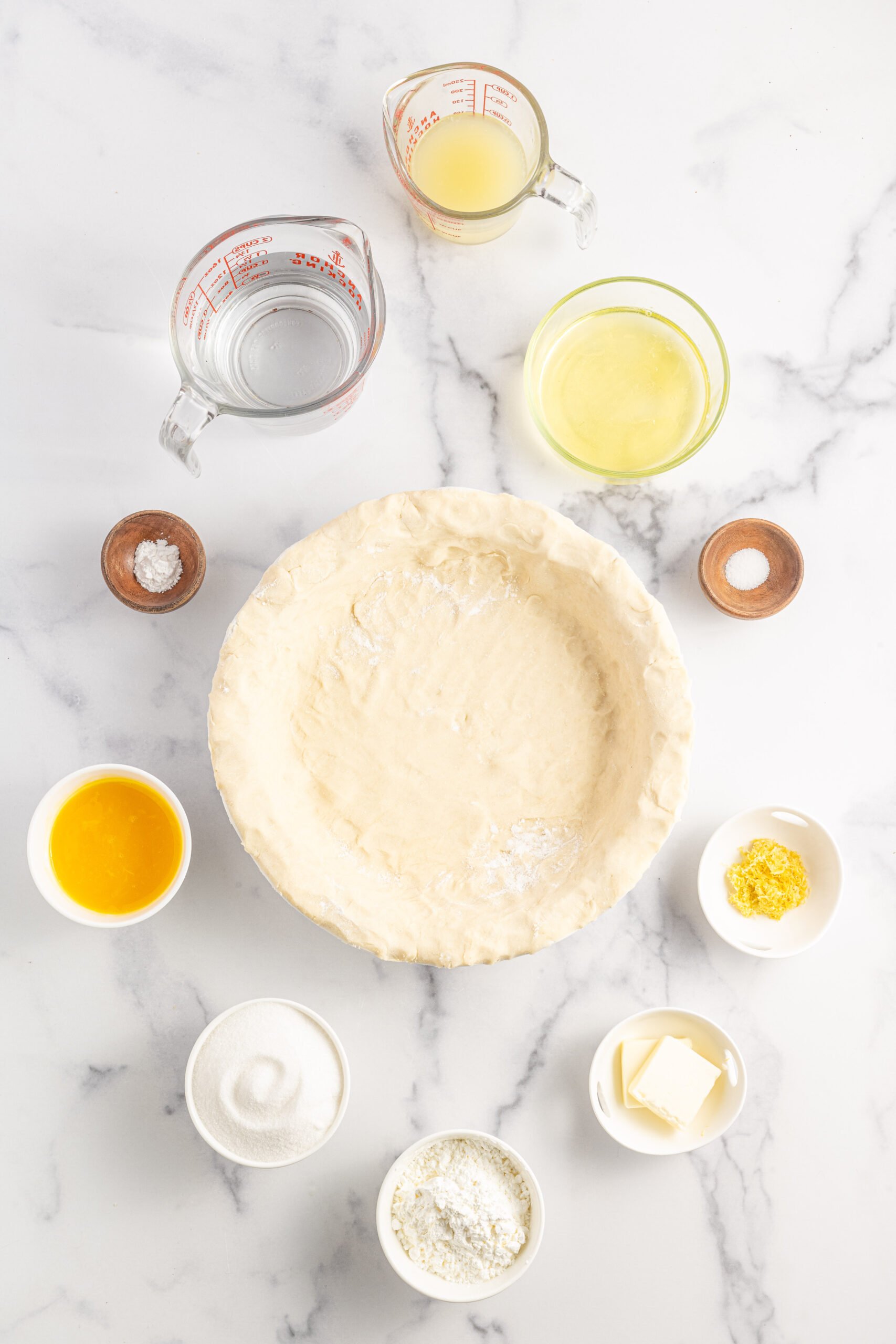 Overhead shot of all ingredients needed for this recipe. 