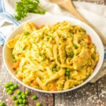 Crock Pot Chicken and Noodles in a bowl