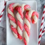 Candy Cane Cookies on a platter