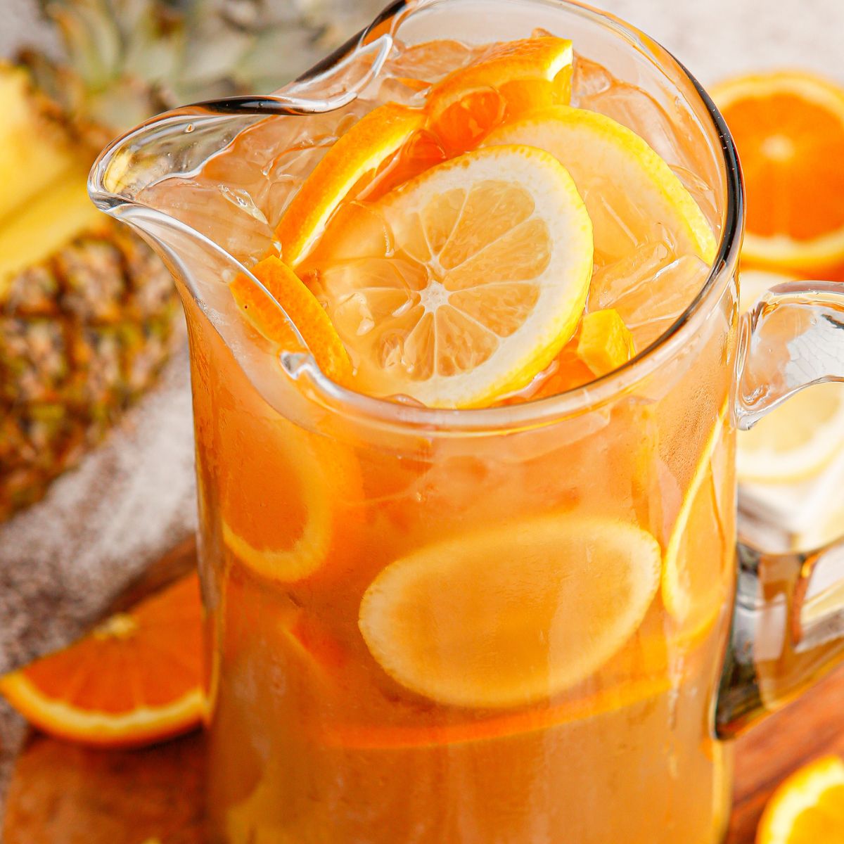 Touchdown Tea in a pitcher on a table