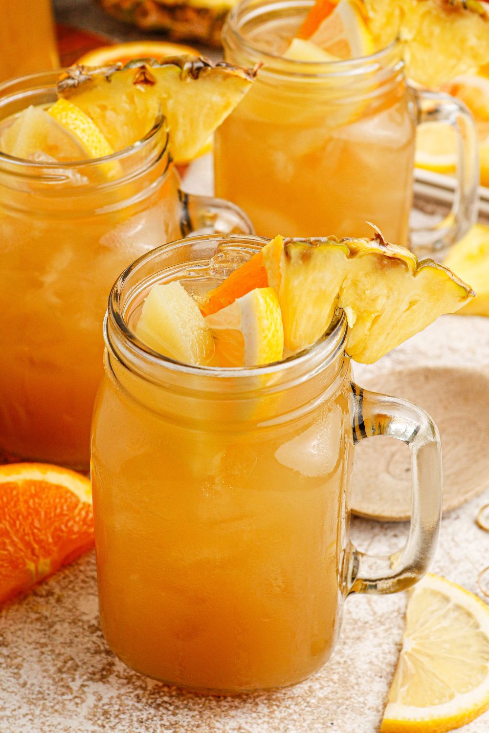 Touchdown Tea in glasses on table 