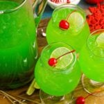 Grinch Punch on a table
