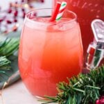 Holiday Punch in glass on table