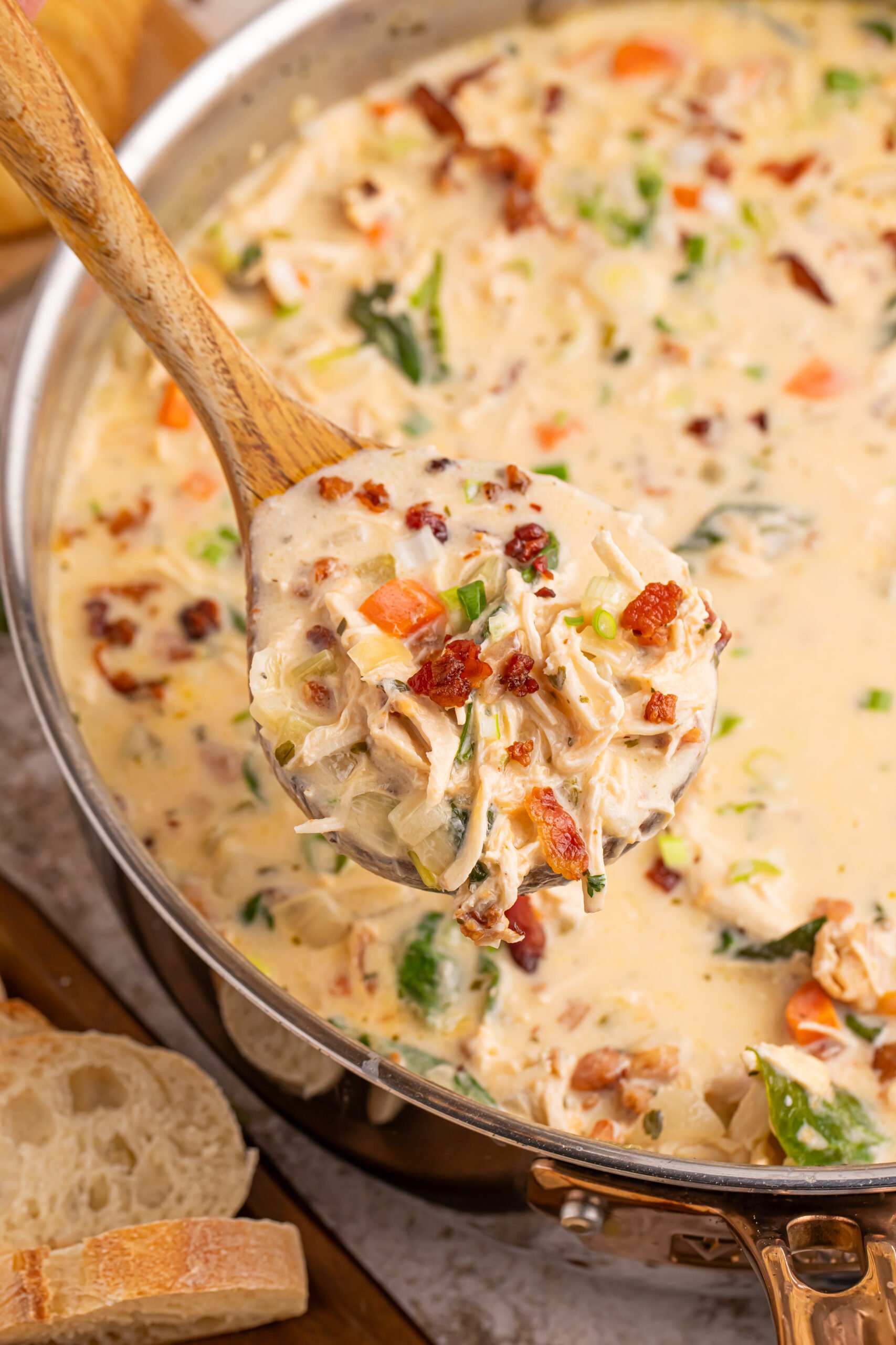 Crack Chicken Soup in a cooking pot