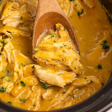 Crock Pot Chicken And Gravy in a slow cooker