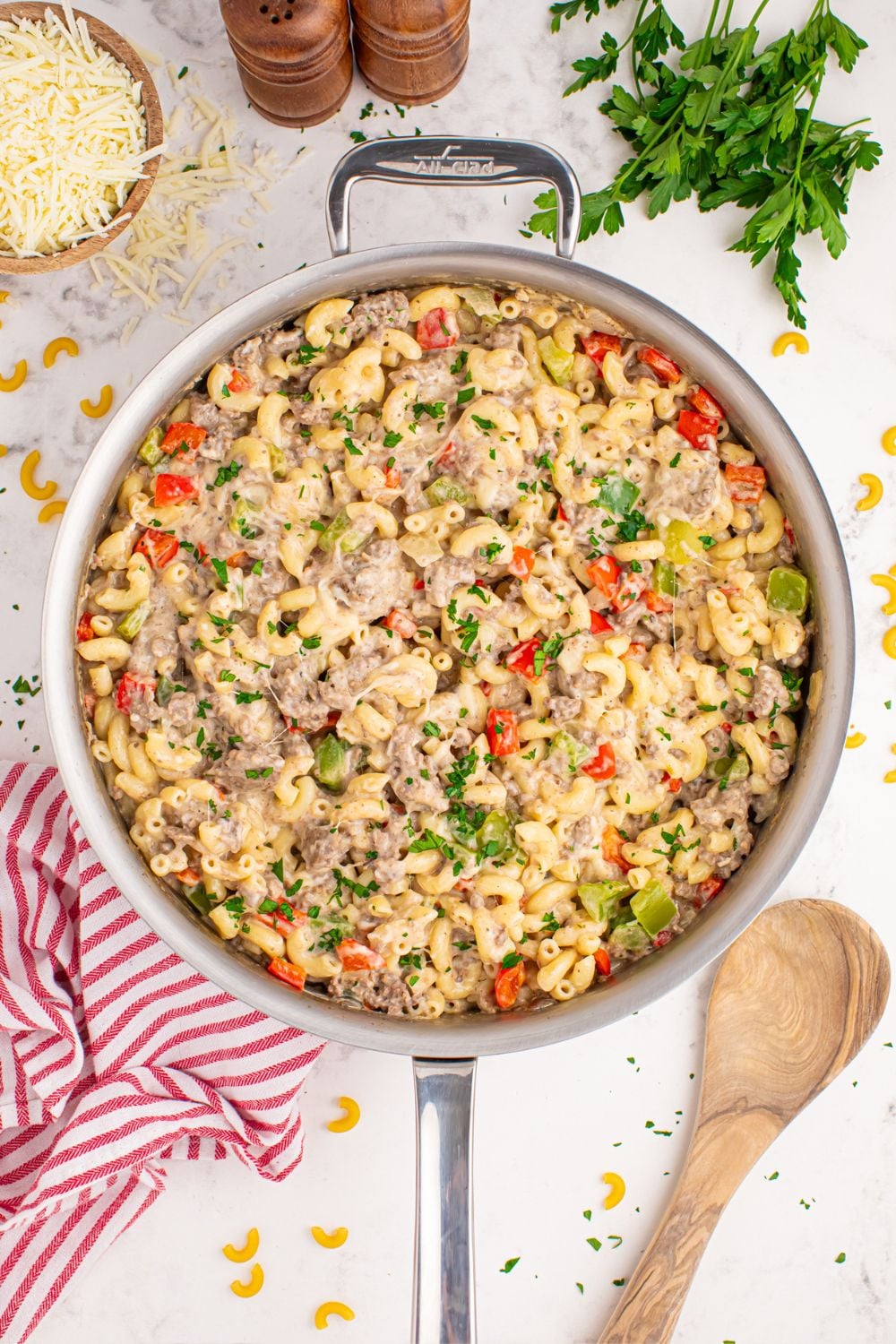 Philly Cheesesteak Pasta