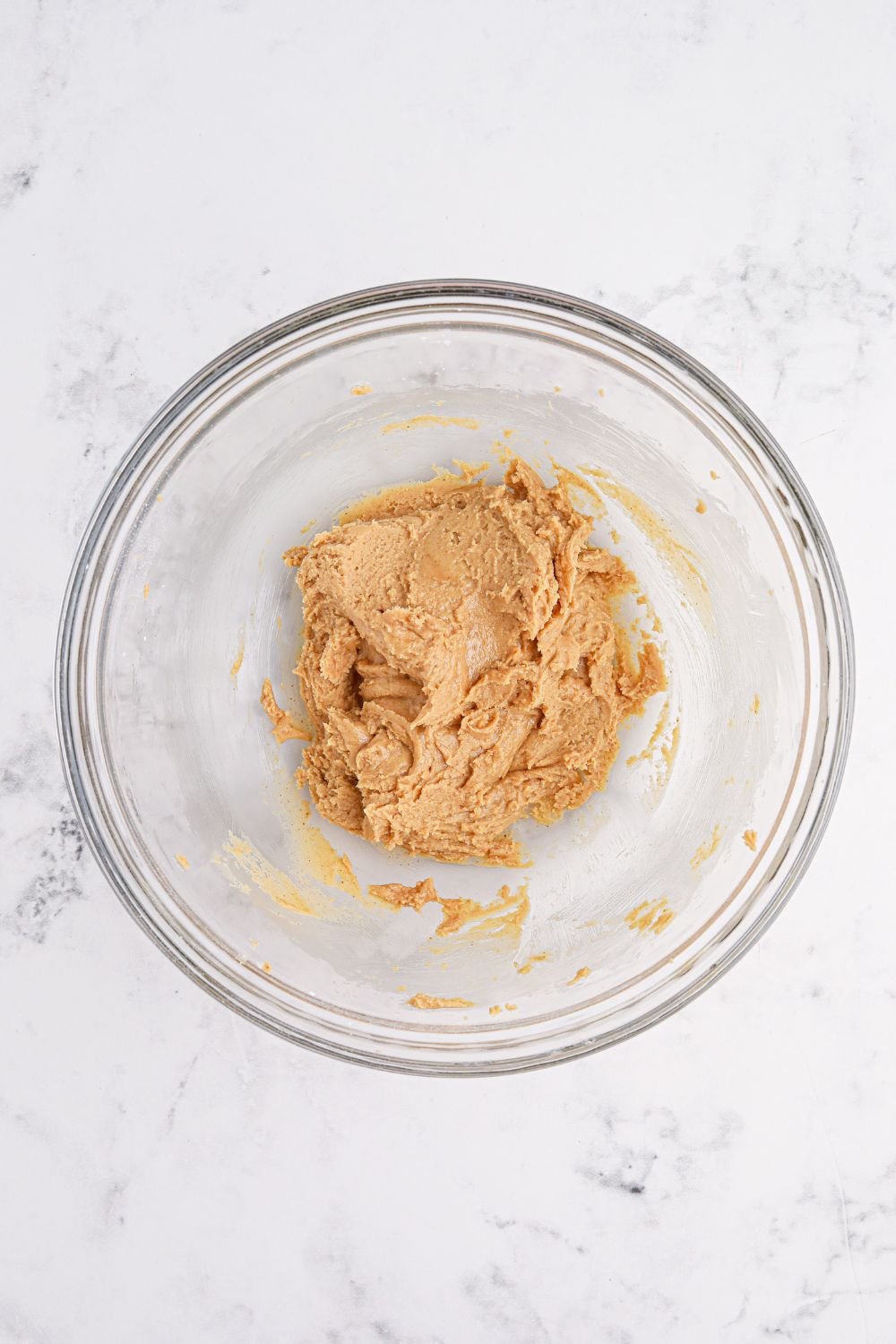 peanut butter, butter and powdered sugar mixed into a peanut butter texture