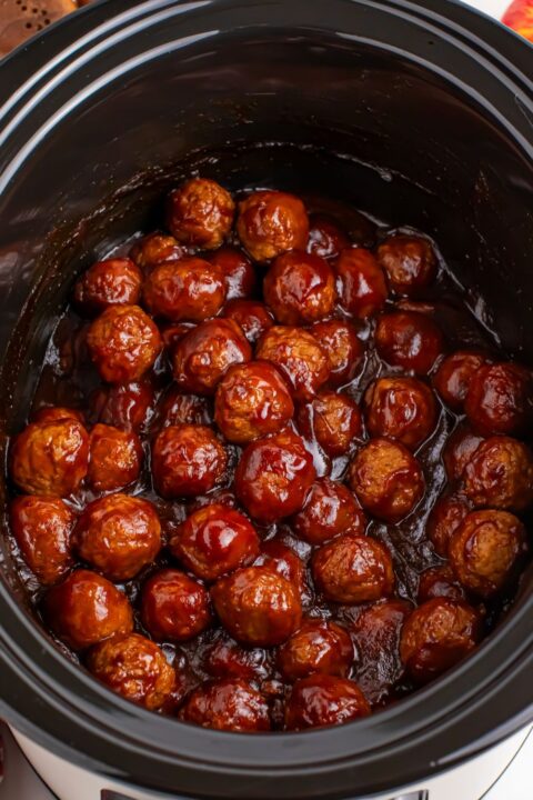 Crockpot Apple Butter Meatballs - My Incredible Recipes