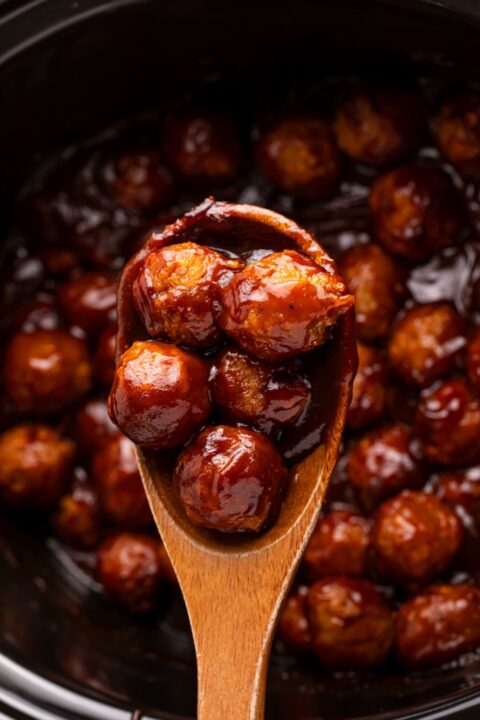 Crockpot Apple Butter Meatballs - My Incredible Recipes