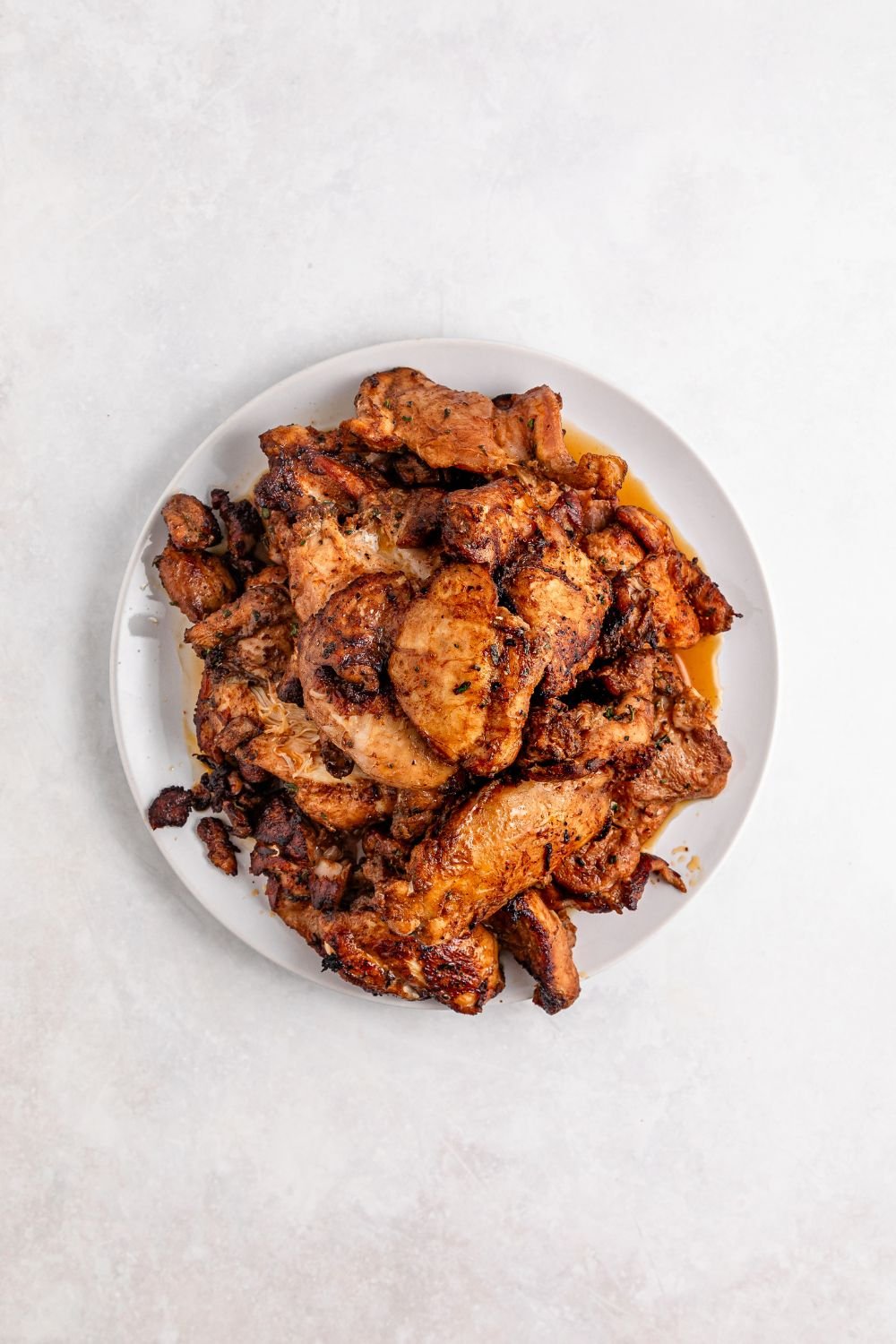 seared  Jamaican Brown Stew Chicken  on plate 