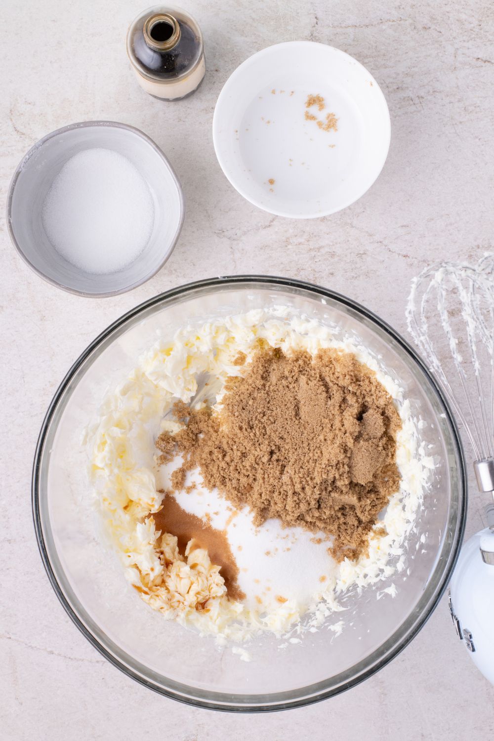 dry ingredients in bowl on table for making pumpkin cookies