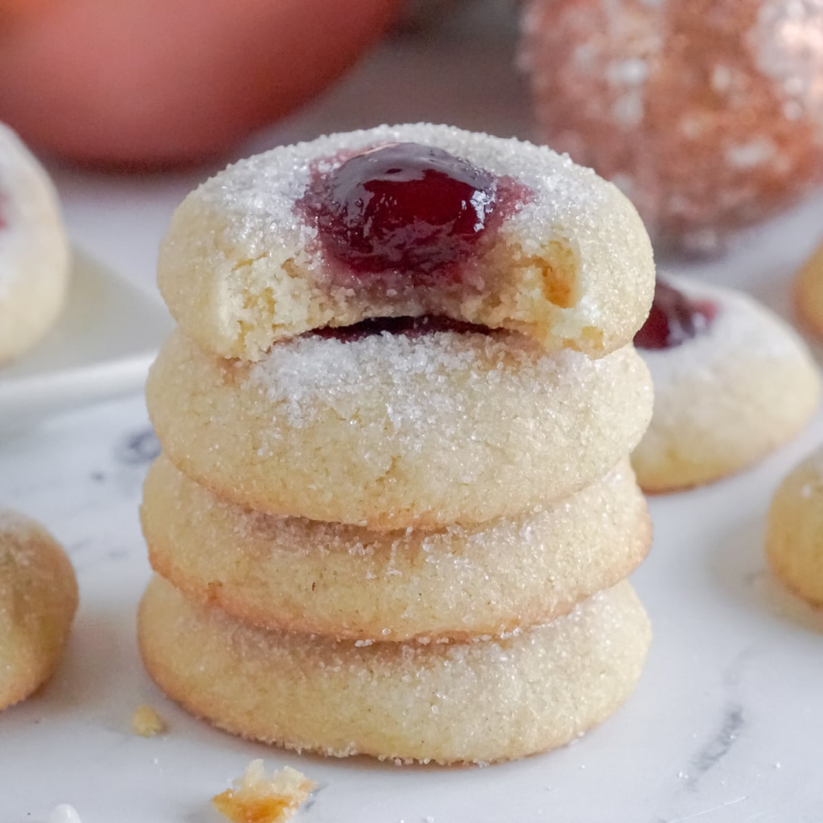 Raspberry Thumbprint Cookies – Soft, Buttery & Jam-Filled
