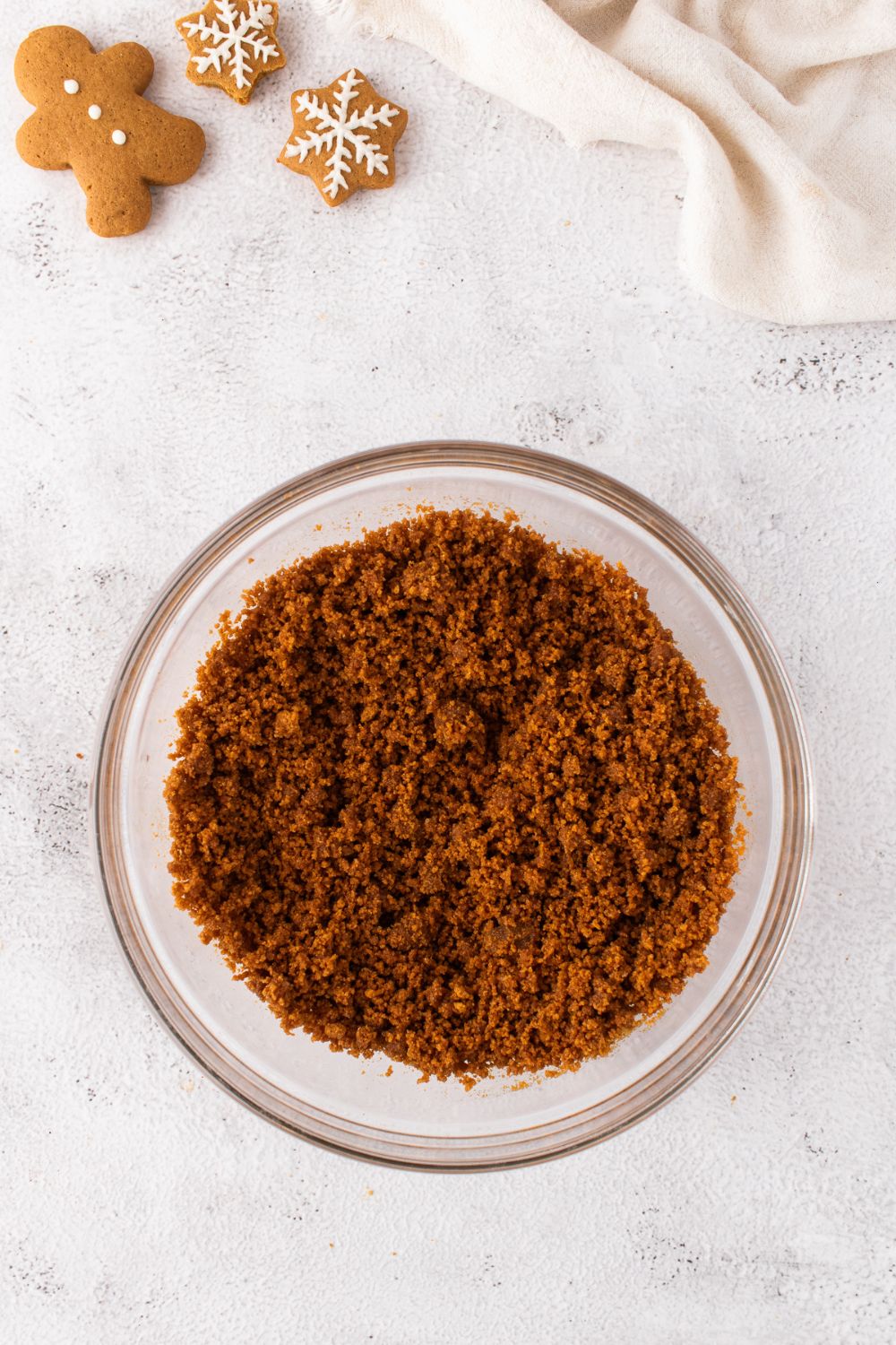 gingerbread cookies in a glass bowl on table
