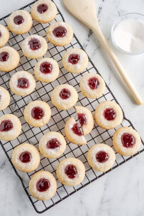 Raspberry Thumbprint Cookies – Soft, Buttery & Jam-Filled - My ...