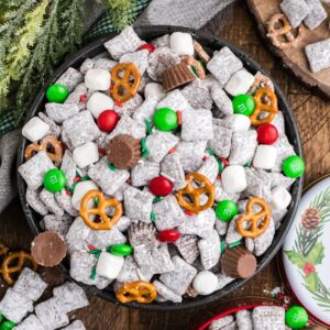 Christmas Chex Mix (No Bake Holiday Puppy Chow Snack Mix) - My