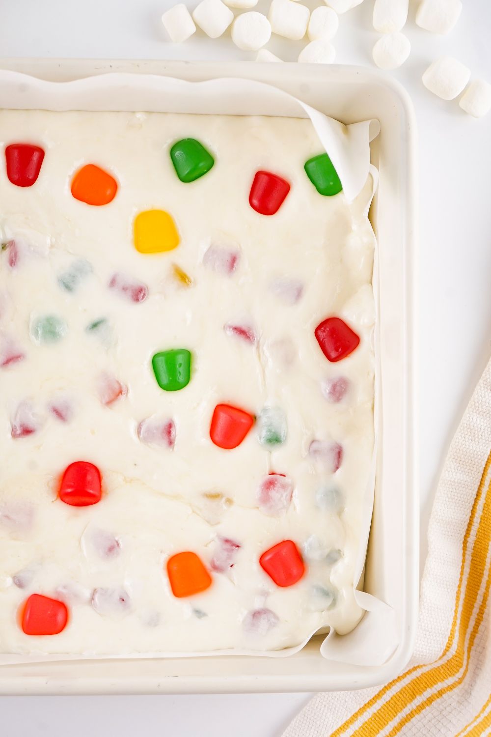nougat topped with gumdrops