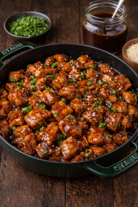 Bourbon Chicken Skillet (Better Than Takeout, Easy 30 Minute Dinner)