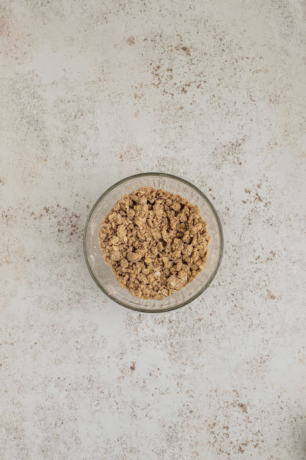 crumbled mixture of Homemade Pumpkin Crisp 